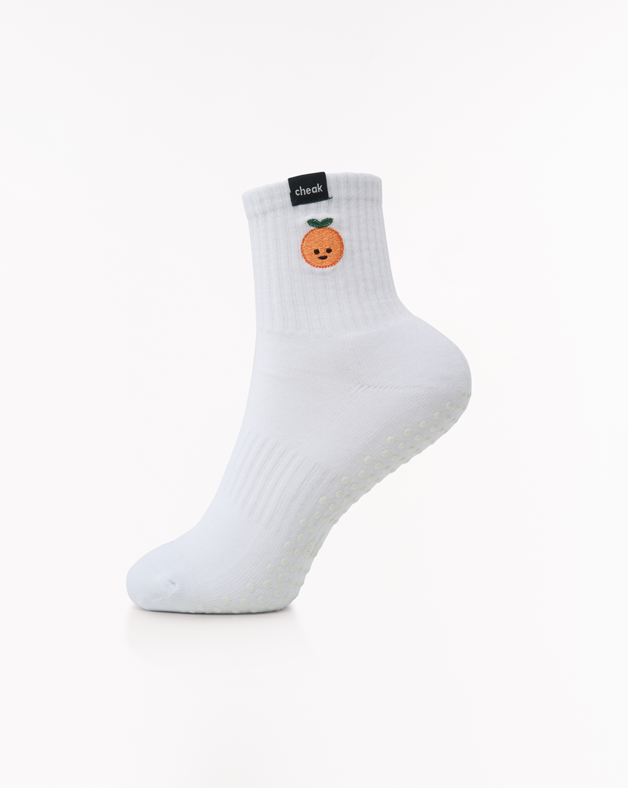 Pilates Crew Socks - Orange